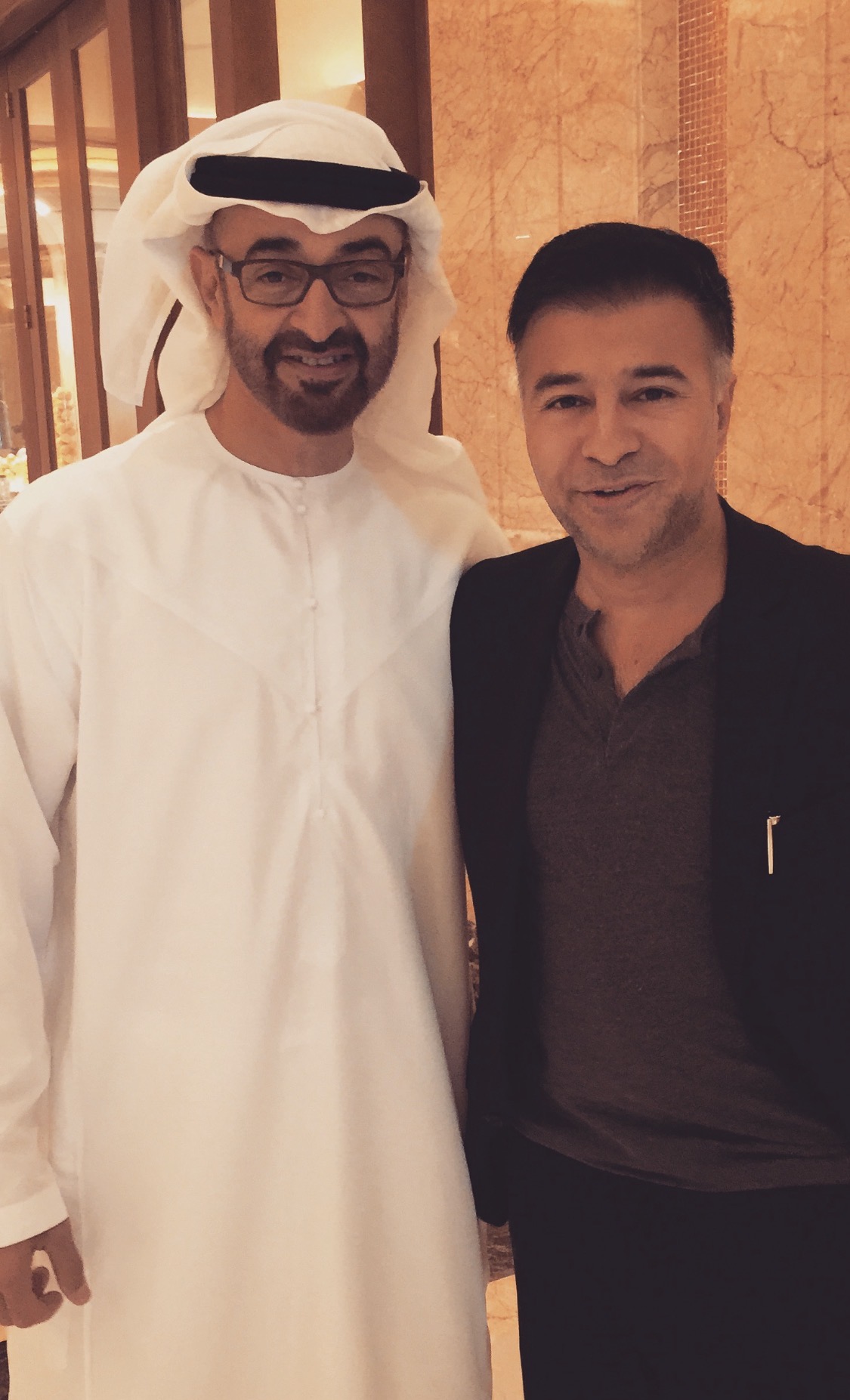 The President of the United Arab Emirates, HH Sheikh Mohamed bin Zayed Al Nahyan & Mr Arnie S Hira, Co-Founder, Simply Abu Dhabi & Simply Luxury, operated by H.H L.L.C-FZ, United Arab Emirates & HH Family Investments Limited.