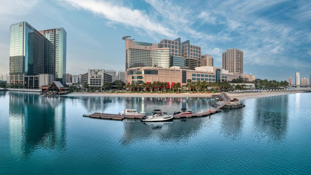 Beach Rotana Abu Dhabi seen from its private beach in Al Zahiyah