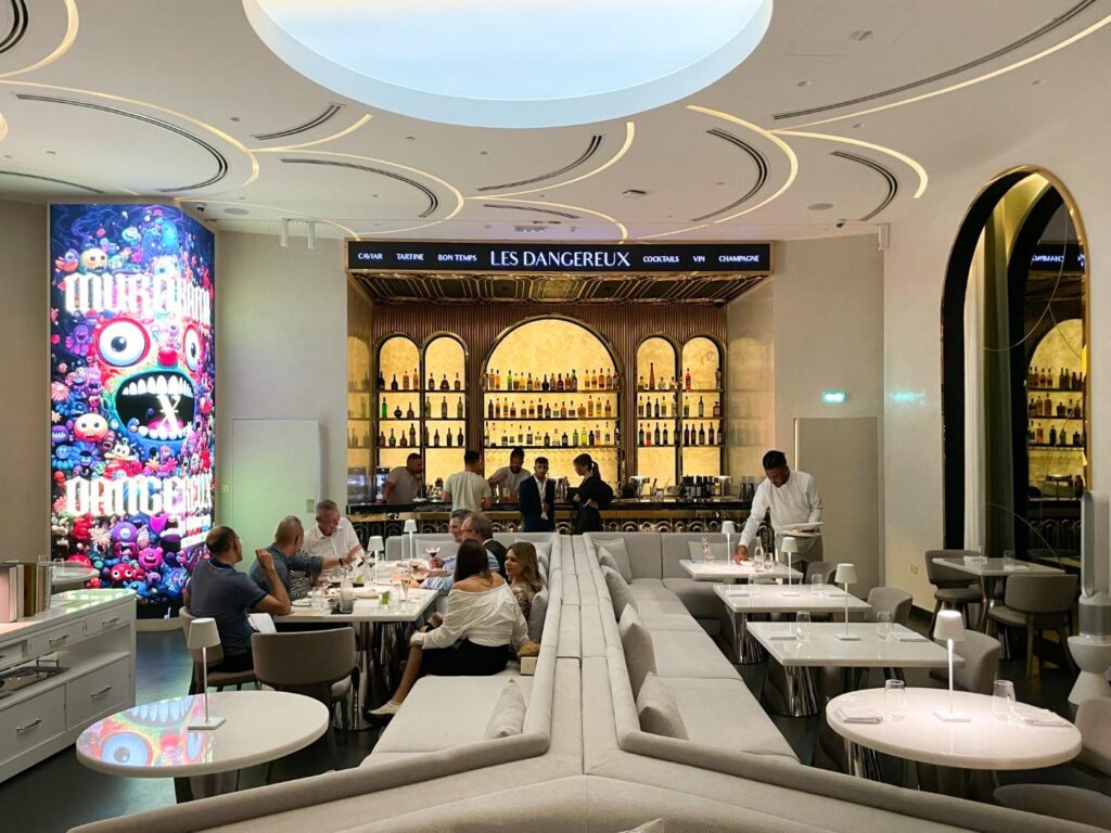 Les Dangereux beachfront dining room at Mamsha Al Saadiyat Abu Dhabi