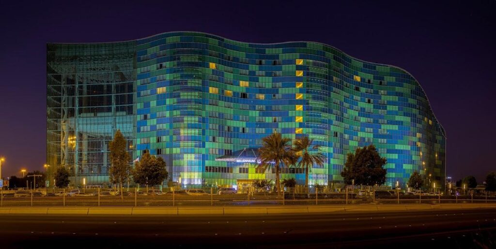 The Millennium Al Rawdah tower on Sheikh Rashid Bin Saeed Street, Abu Dhabi