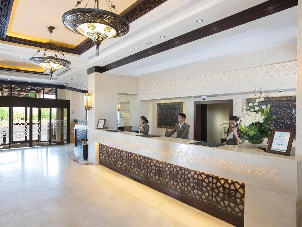 The arrival area and lobby at Al Raha Beach Resort and Spa