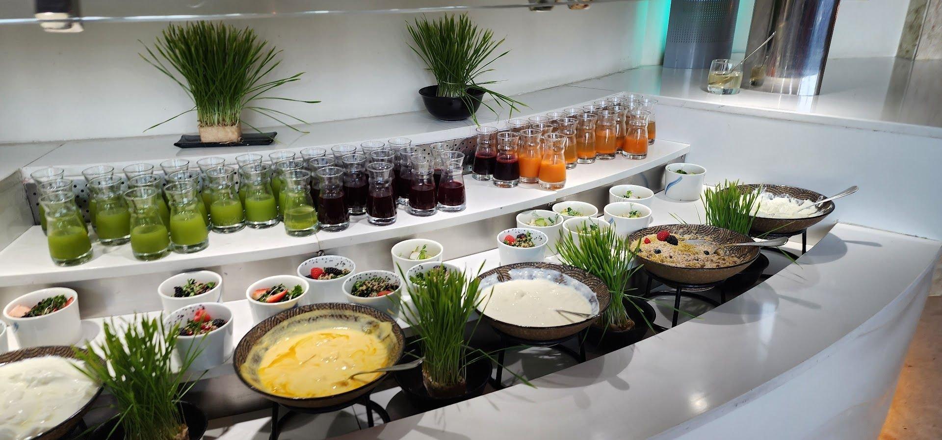 Live cooking stations and Mediterranean dishes at Oléa Abu Dhabi