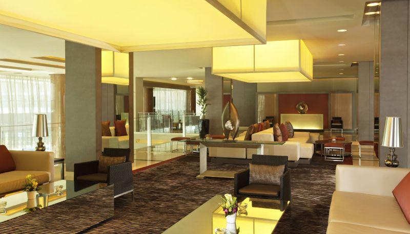 The lobby and reception at Park Rotana Abu Dhabi