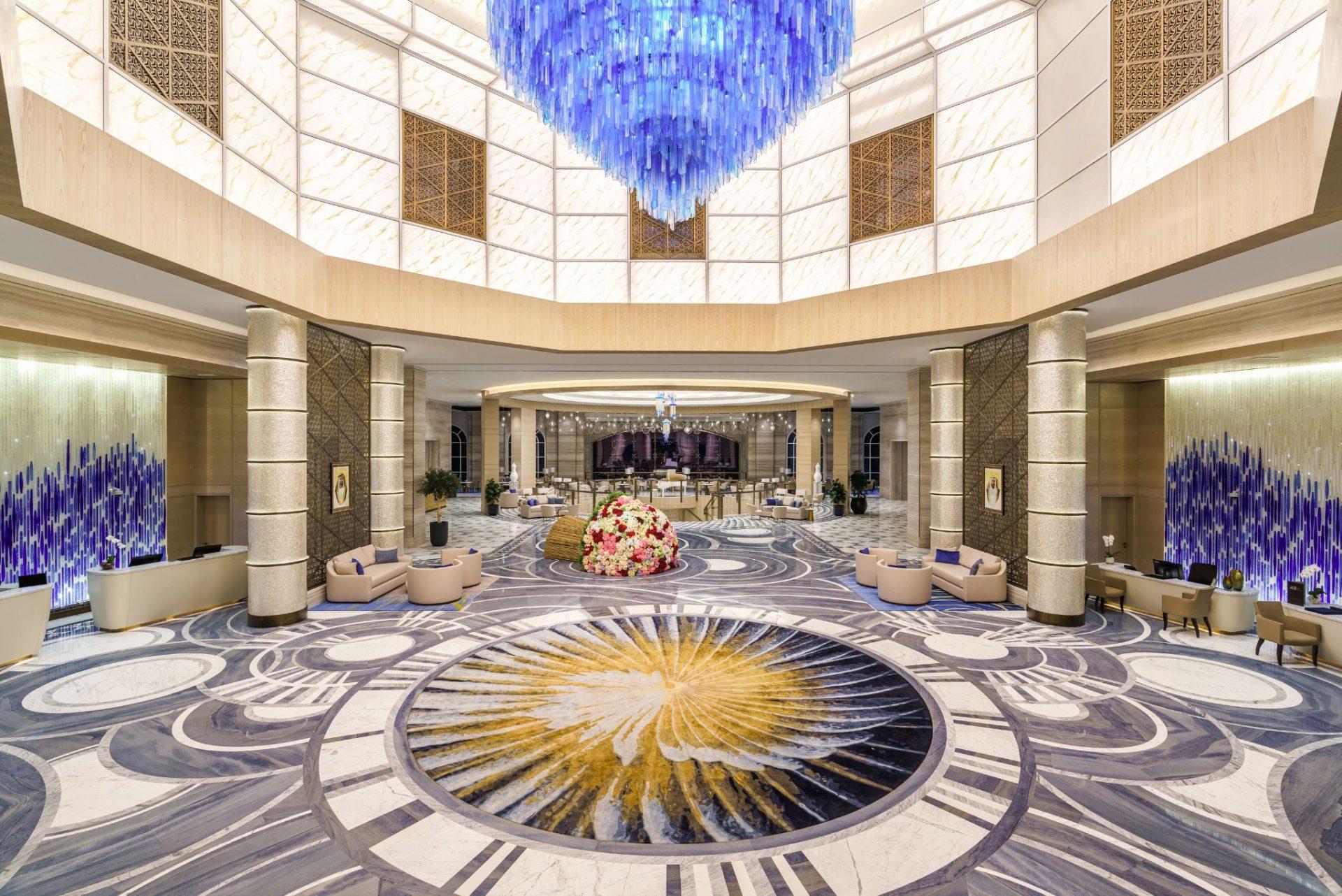 The lobby and arrival area at Rixos Marina Abu Dhabi