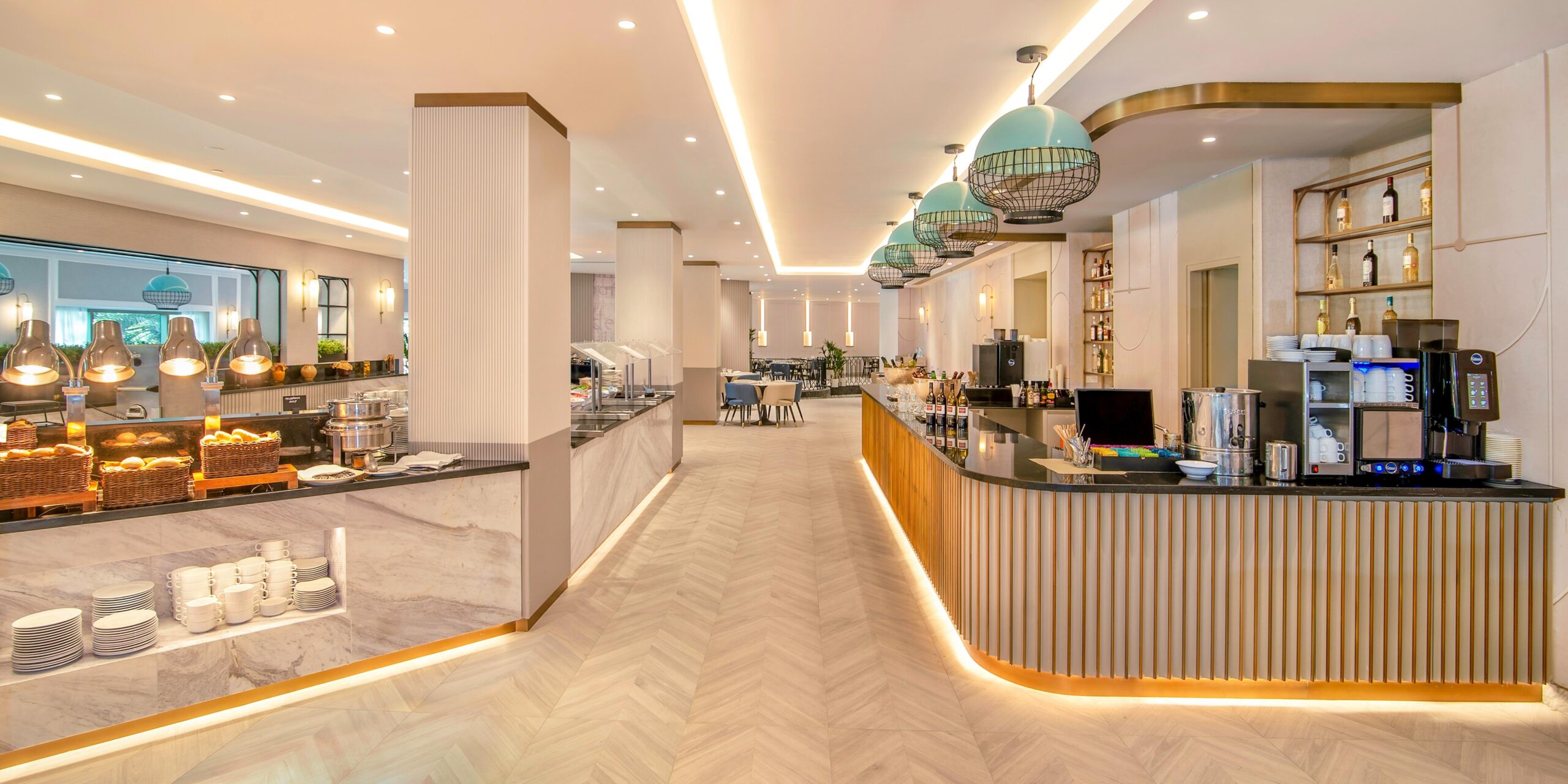 The buffet and live stations at Flavours, the all day dining restaurant