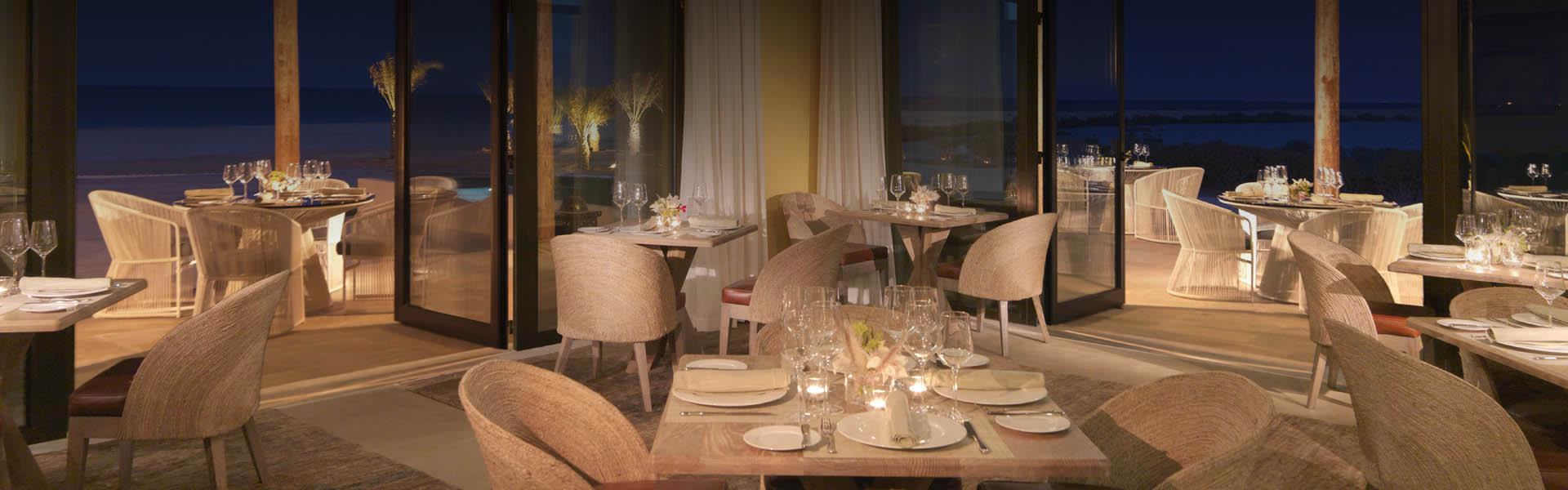 Homemade ravioli and Mediterranean dishes at Olio Restaurant Sir Bani Yas