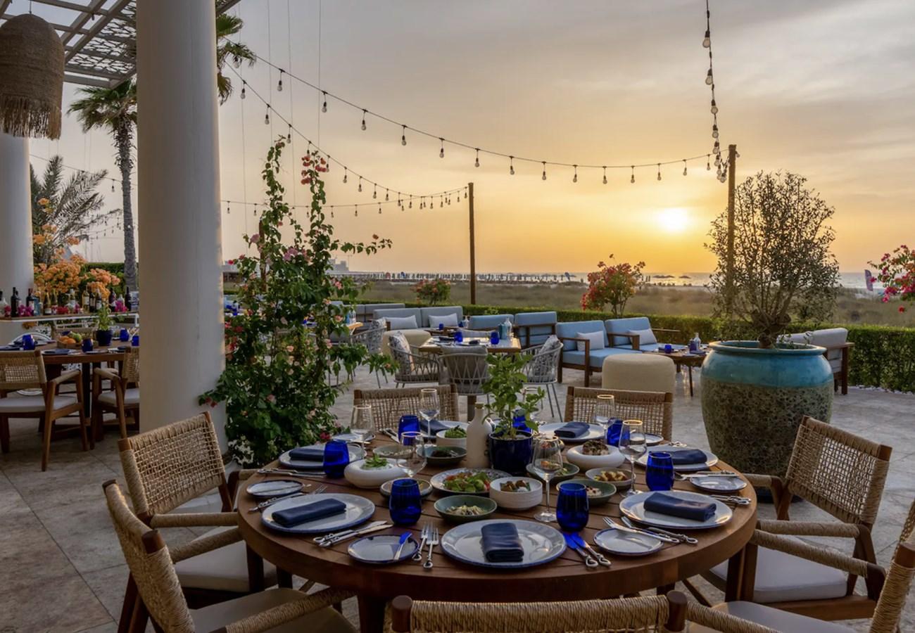 L'Olivo evening dining at the beachfront Rixos Premium Saadiyat Island resort