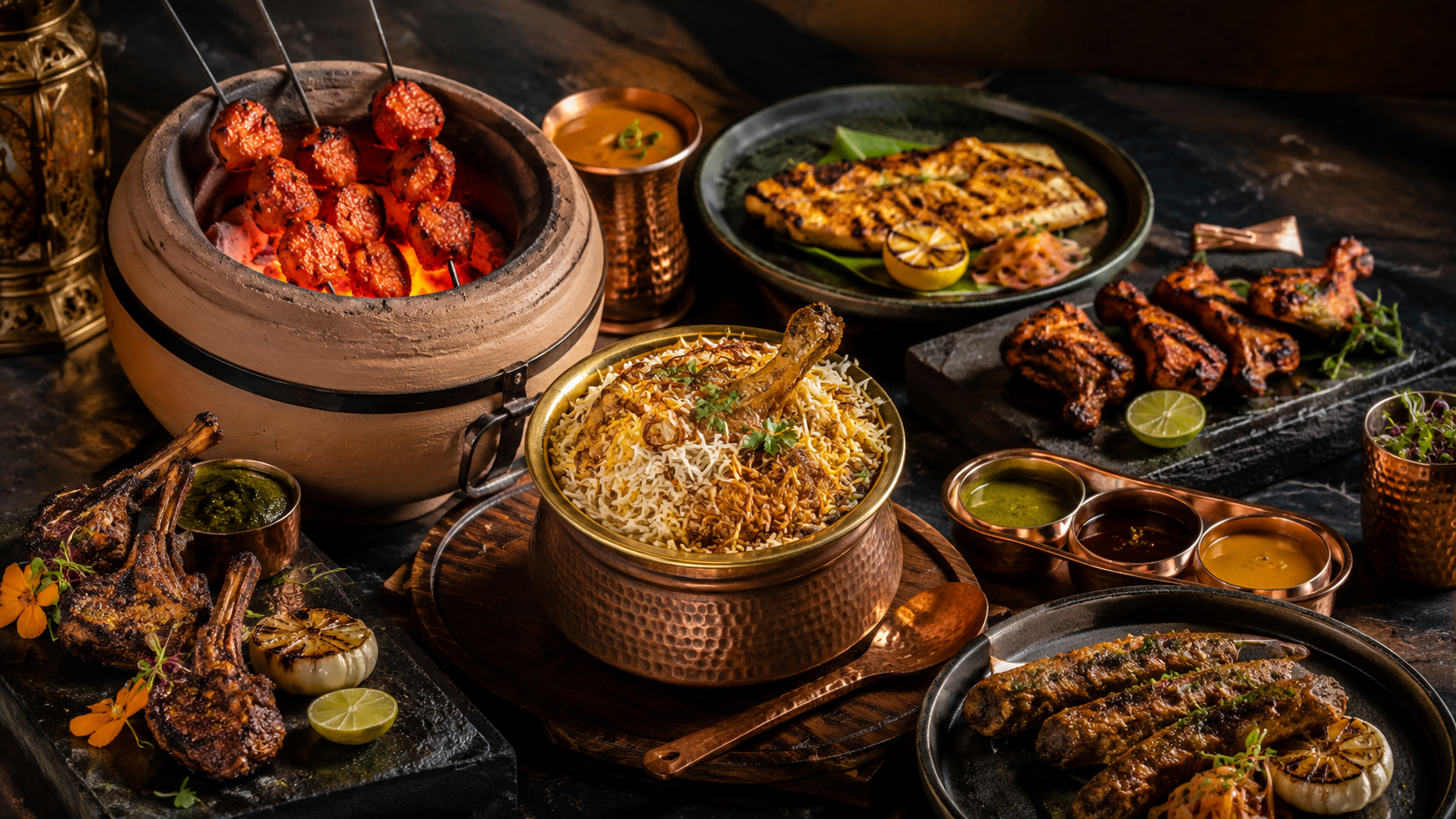 Tandoor, biryani and premium grill dishes at Moksh Etihad Towers