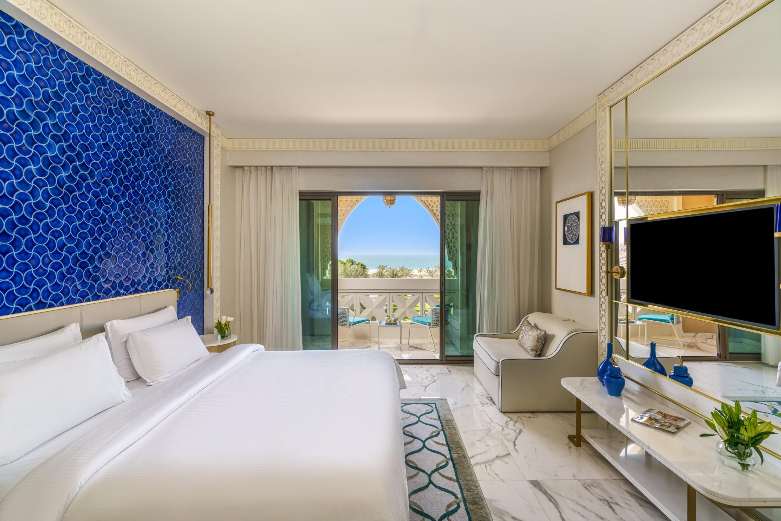 A deluxe sea view room of around forty five square metres
