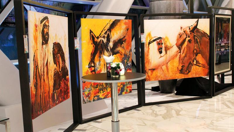 The permanent gallery of commissioned Emirati art at Andaz Capital Gate