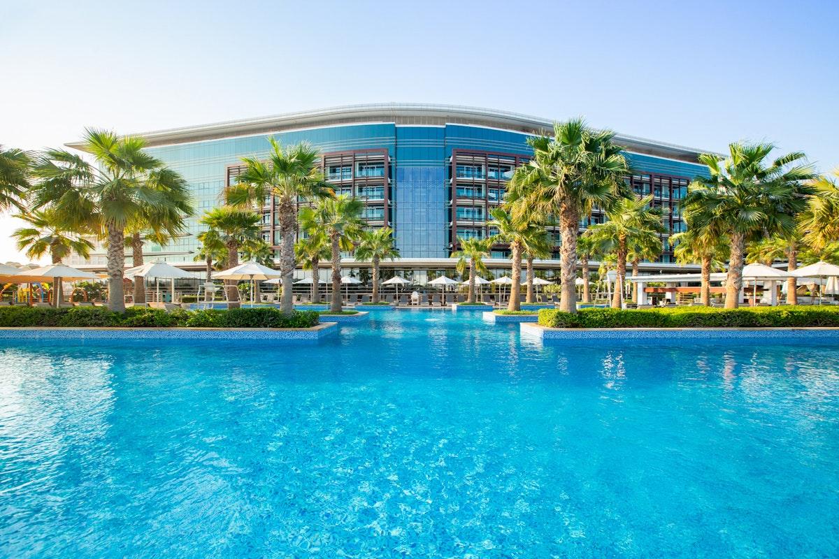 The Grill, the hotel's steakhouse, overlooking the garden