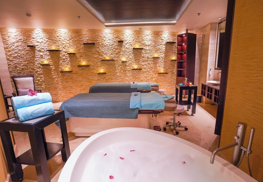 A treatment room at the resort spa