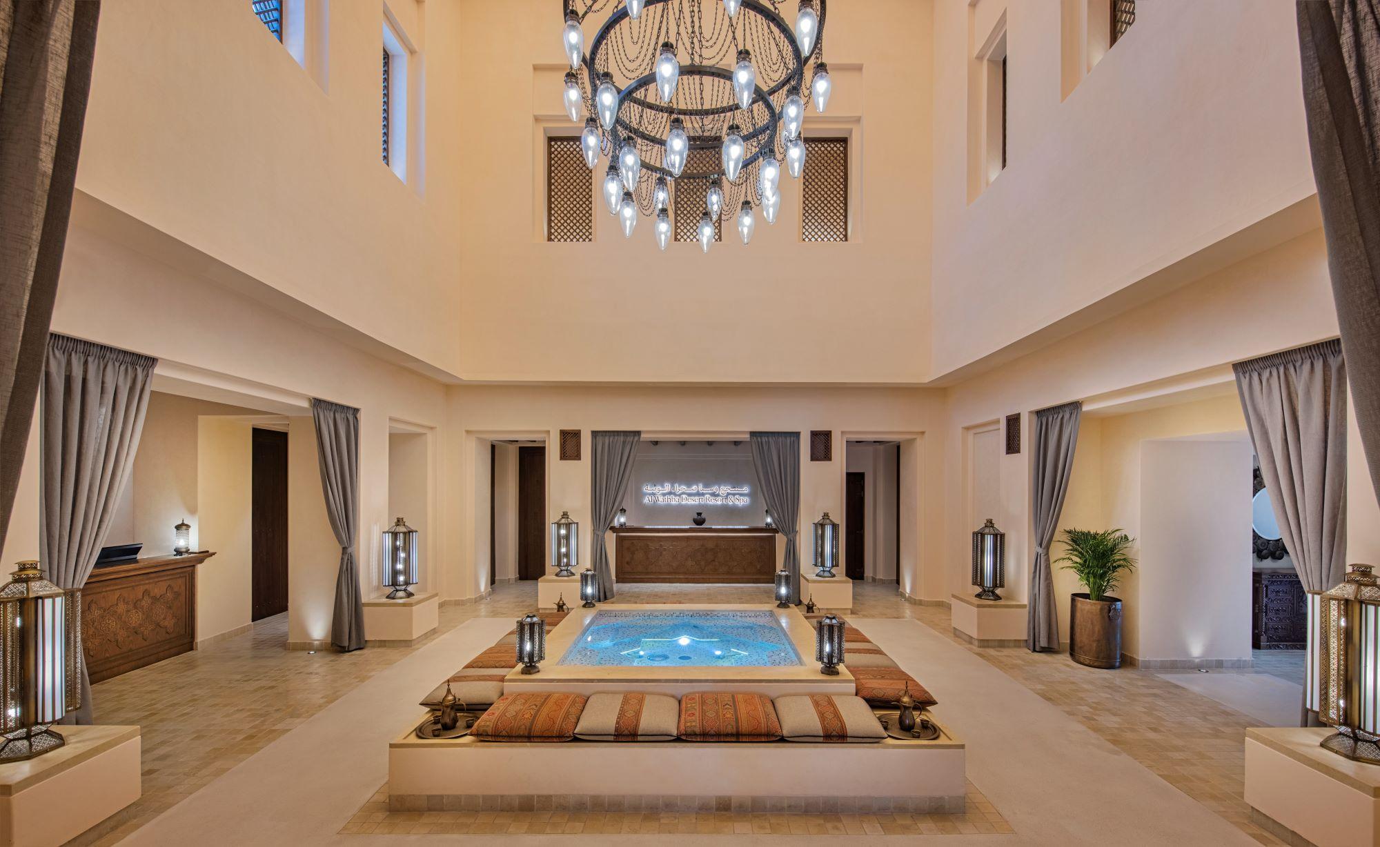 The whirlpool beneath the chandelier at Saray Spa, which runs to 2,200 square metres