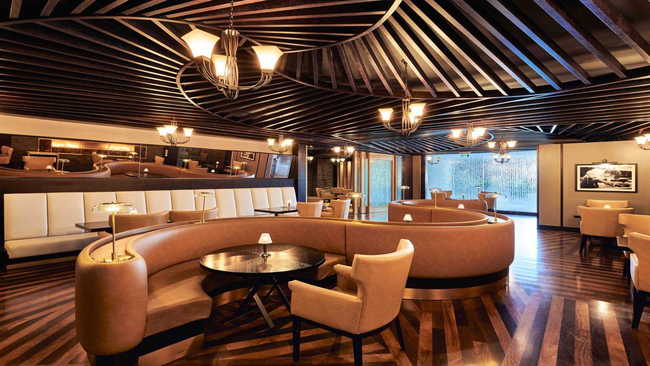 The Fairmont Gold lounge with creek views