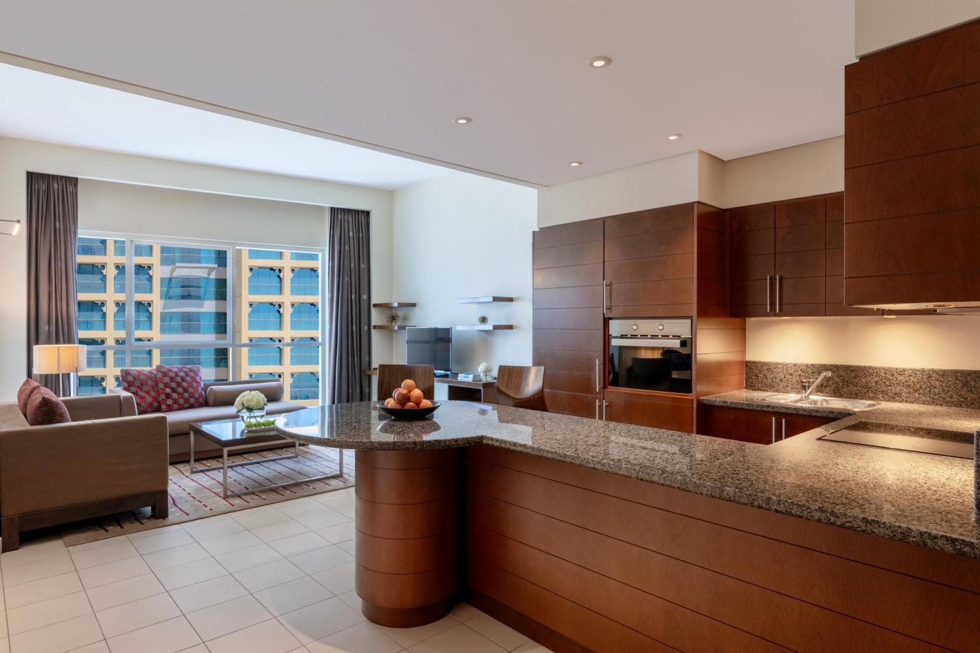 The living area of a 156 square metre executive three bedroom apartment