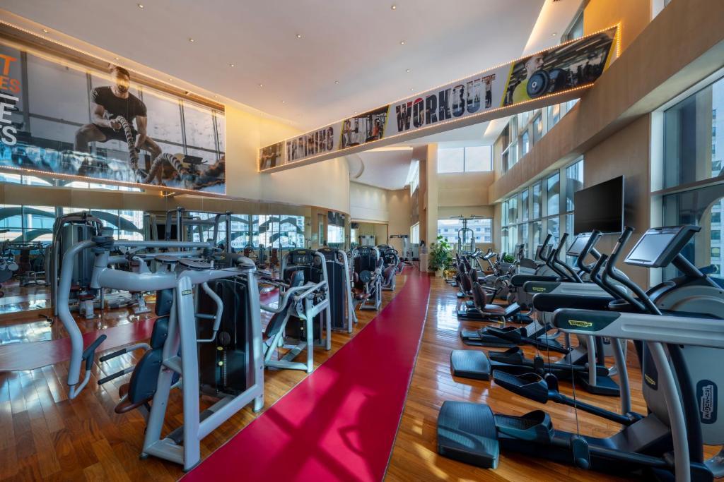 The fitness centre, open around the clock
