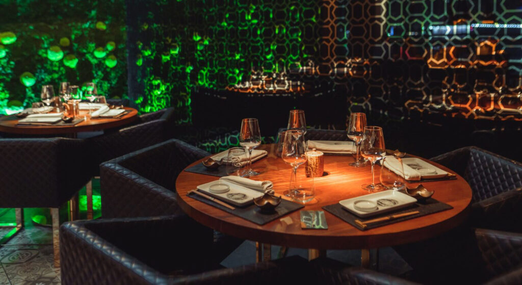 99 Sushi Bar Abu Dhabi dining room at The Galleria on Al Maryah Island