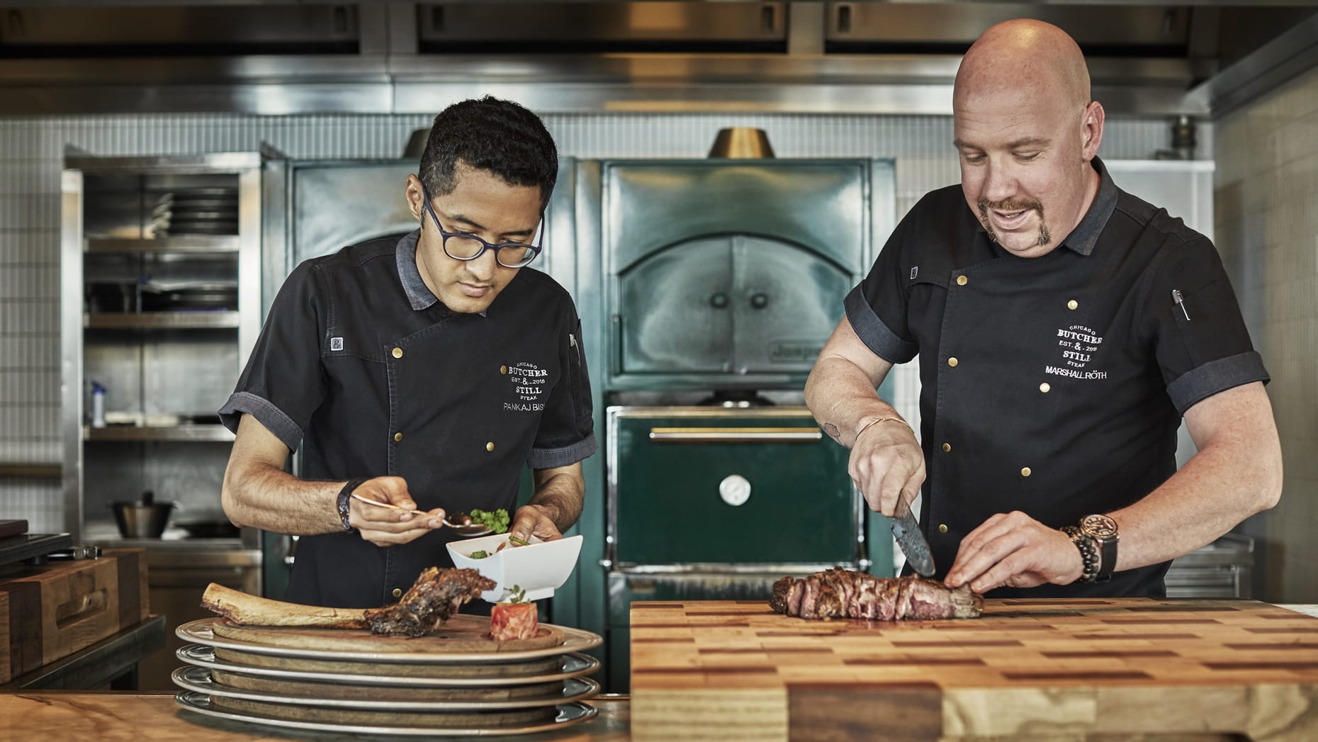 Butcher and Still, the American steakhouse with leather banquettes and dark wood floors