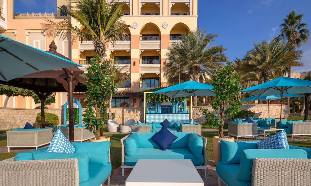 Amalfi Beach Lounge beside Khor Al Maqta at Shangri-La Qaryat Al Beri