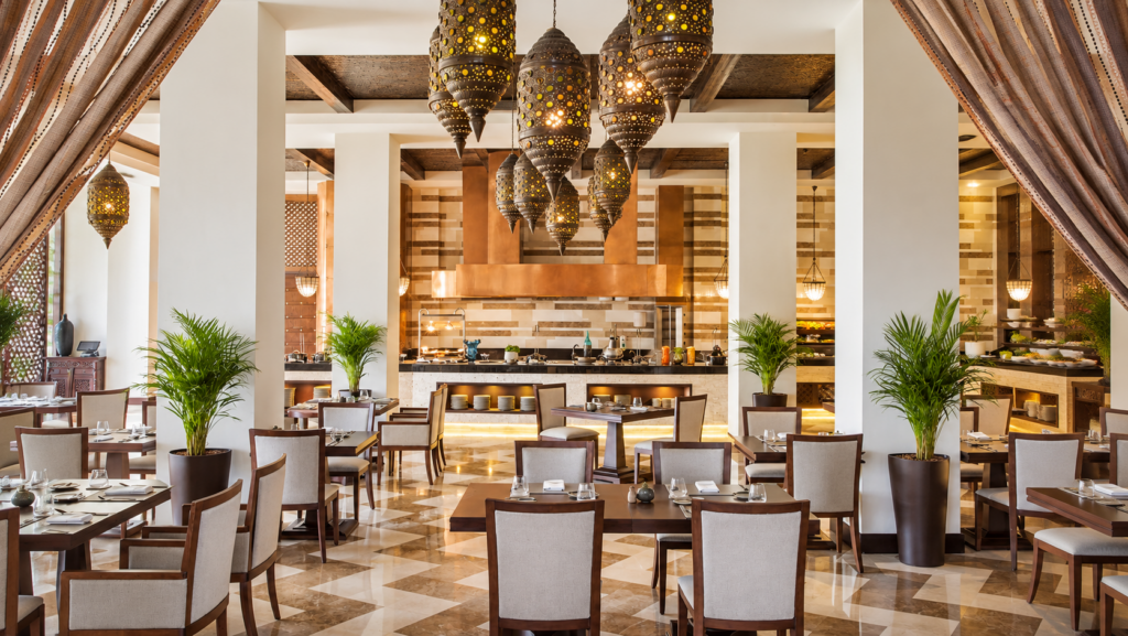 Al Badiya Restaurant dining room at Aldhafra Resort