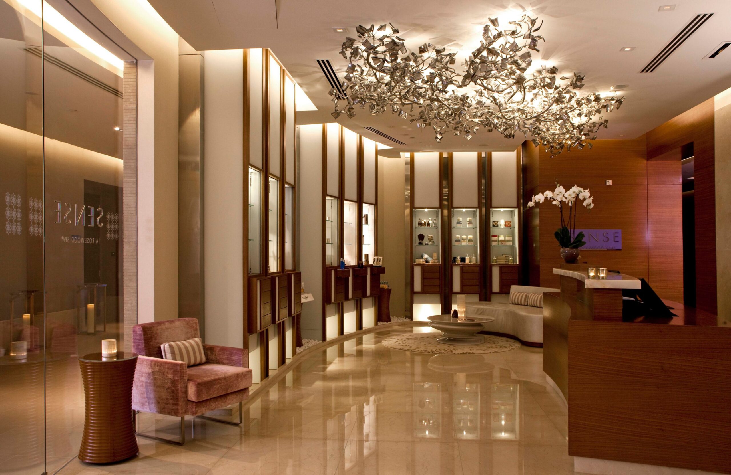 A treatment area at Sense, A Rosewood Spa