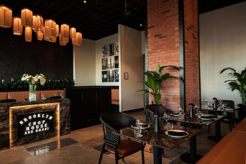 Brooklyn Chop House dining room at W Abu Dhabi - Yas Island