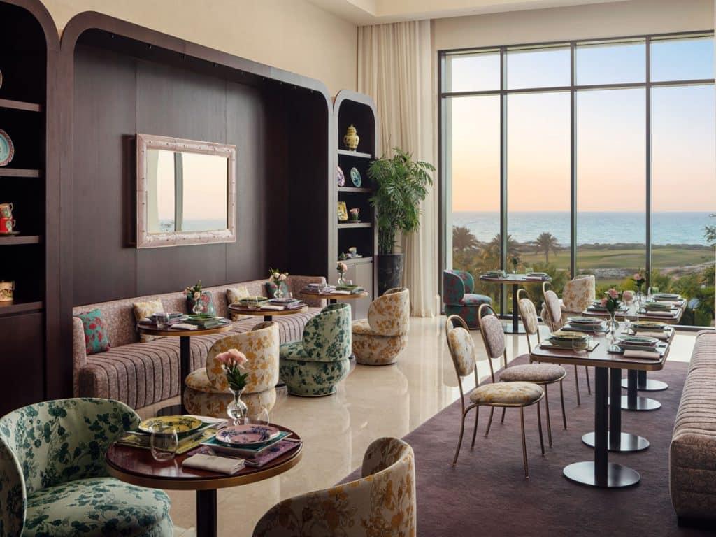 Café Ginori dining room and Ginori 1735 porcelain at The St. Regis Saadiyat Island Resort