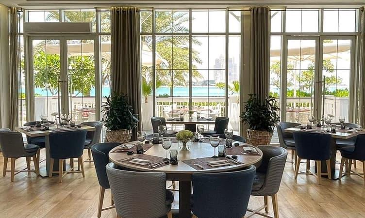 Catch at St. Regis beachside dining room at Nation Riviera Beach Club in Abu Dhabi