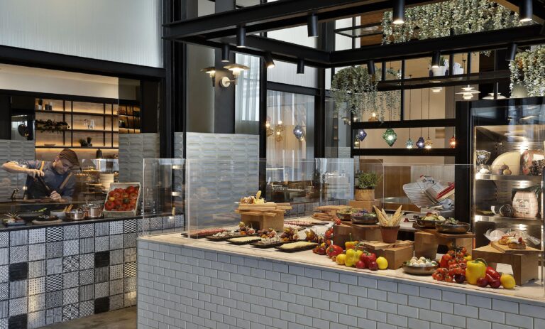 Graphos Social Kitchen live cooking stations at Hilton Abu Dhabi Yas Island