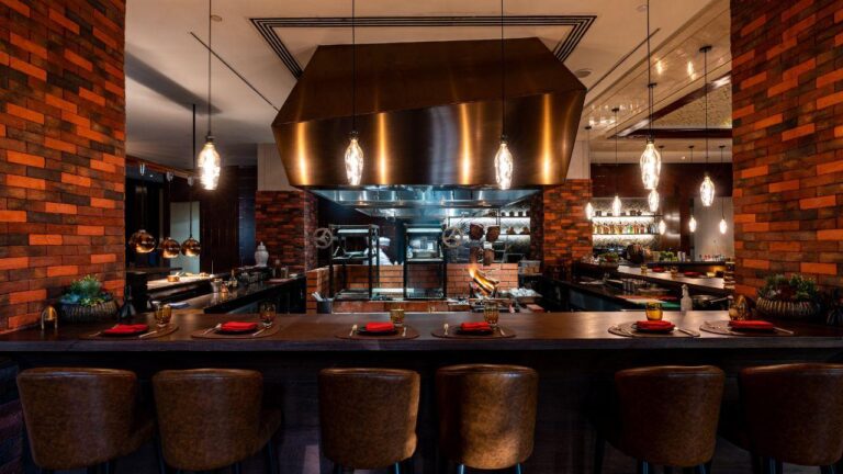Maté Abu Dhabi open kitchen and wood-fired grill at Park Hyatt Saadiyat Island