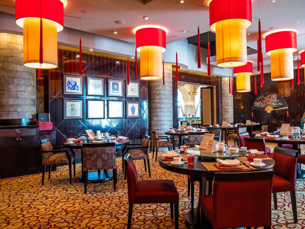 Shang Palace Chinese dining room at Shangri-La Qaryat Al Beri Abu Dhabi