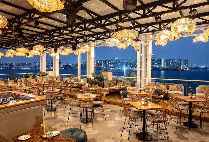 Siddharta Lounge by Buddha-Bar rooftop overlooking Yas Bay Waterfront