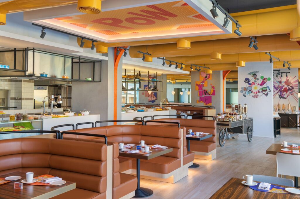Sidekicks family dining room at The WB Abu Dhabi on Yas Island