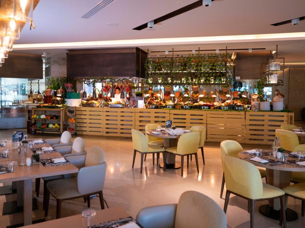 Sim Sim all-day dining room at Saadiyat Rotana Resort & Villas