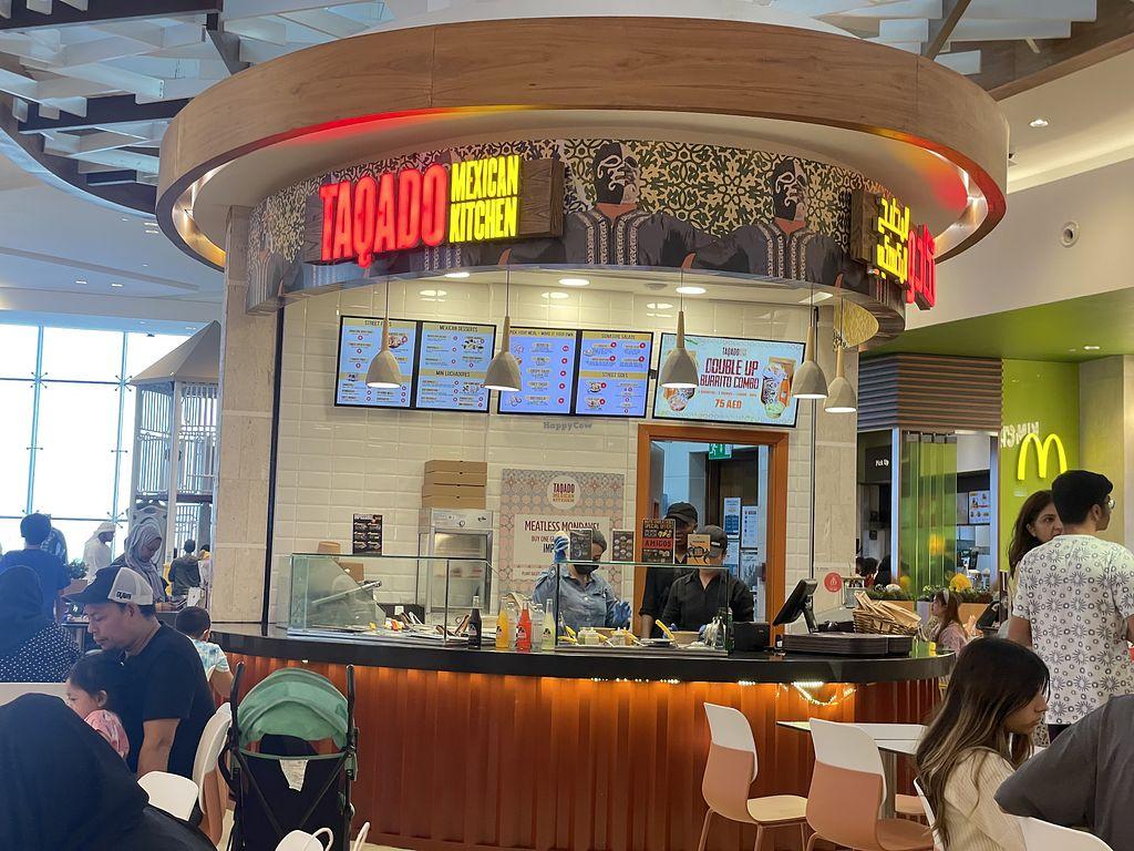 Taqado Mexican Kitchen counter at Yas Mall first-floor food court Abu Dhabi