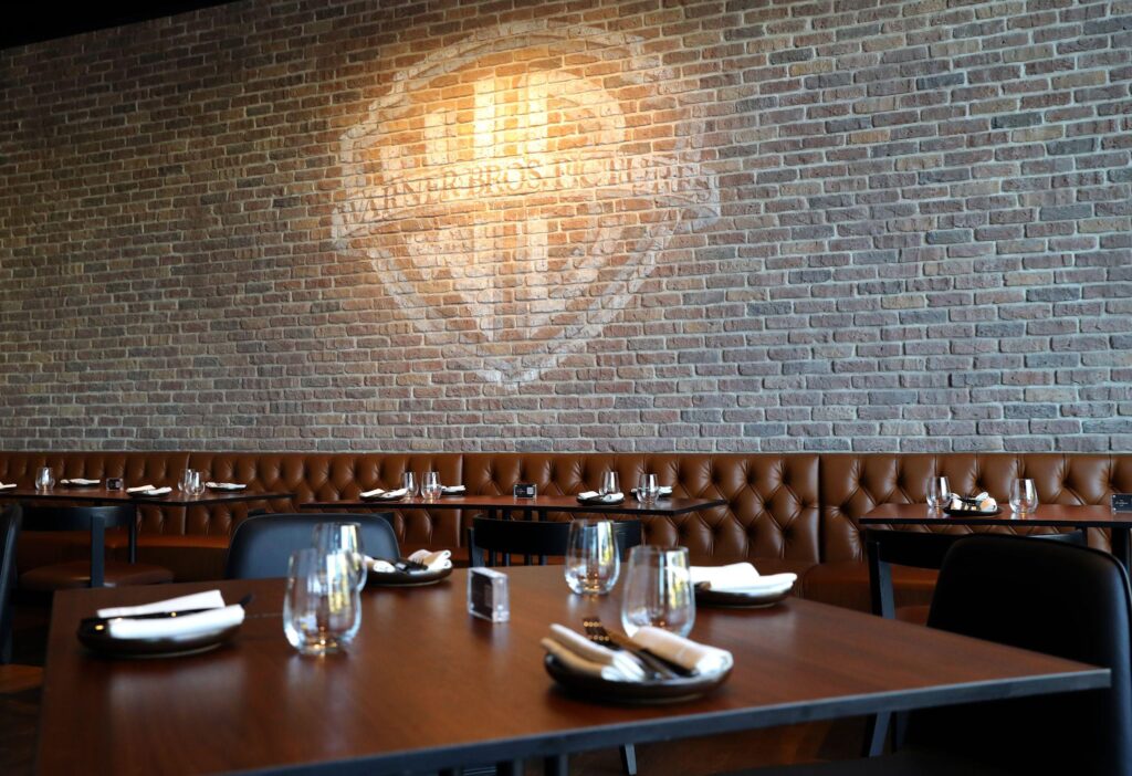 The Director's Club steakhouse dining room at The WB Abu Dhabi on Yas Island