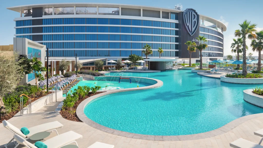 The Matinee poolside restaurant and dive-in theatre at The WB Abu Dhabi