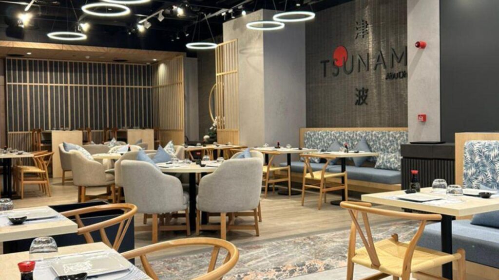 Tsunami sushi restaurant at Abu Dhabi Mall Level 1