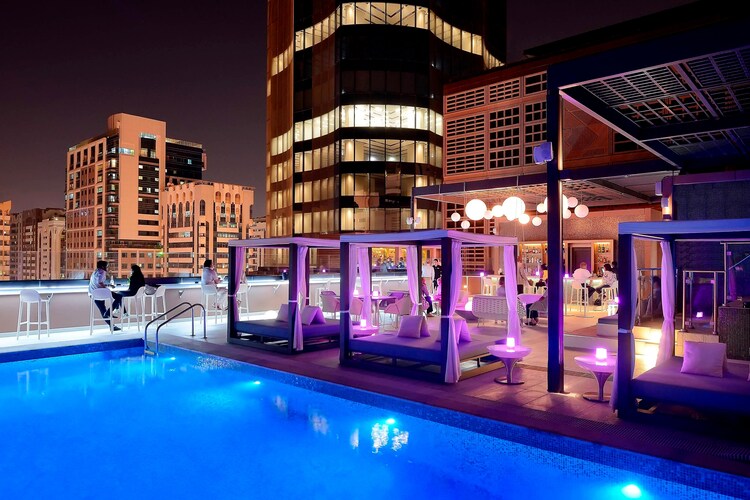 Up & Below: A Rooftop Pool Lounge Above Abu Dhabi’s World Trade Center