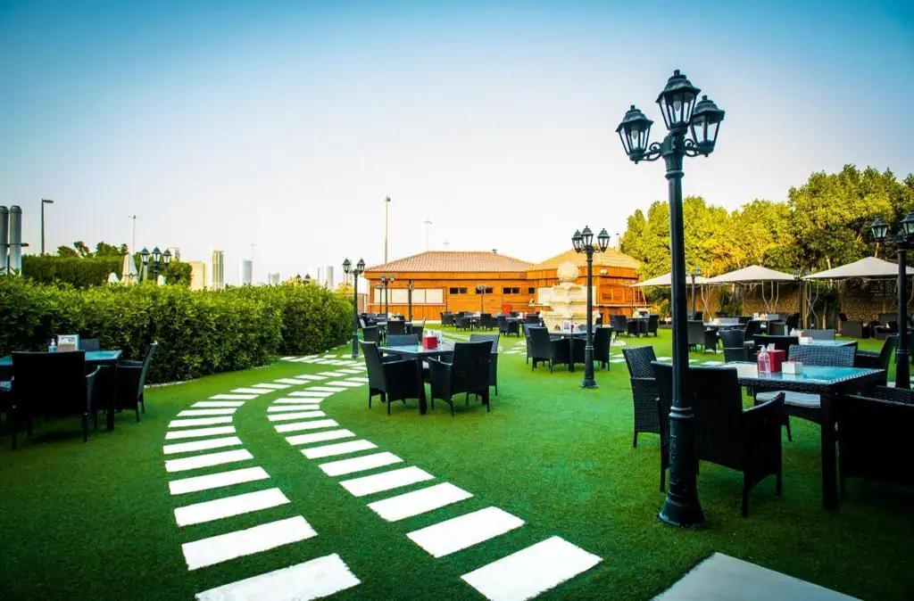 Villaggio Restaurant and Cafe poolside setting in Al Nahyan Abu Dhabi