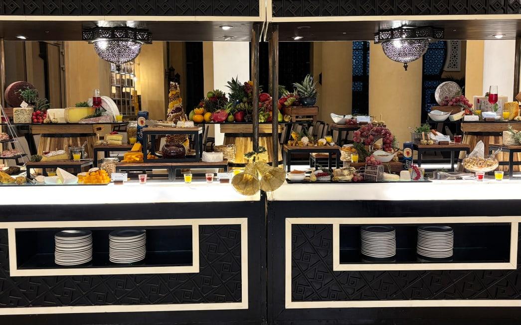 International and Mediterranean buffet dishes at Bistro Med Abu Dhabi