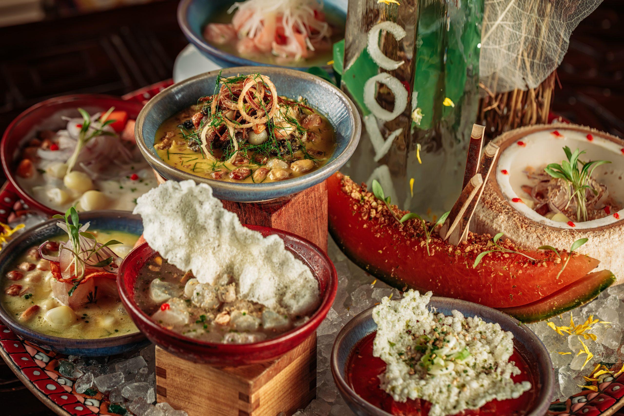 Peruvian ceviche, tiraditos and anticuchos served at COYA Abu Dhabi