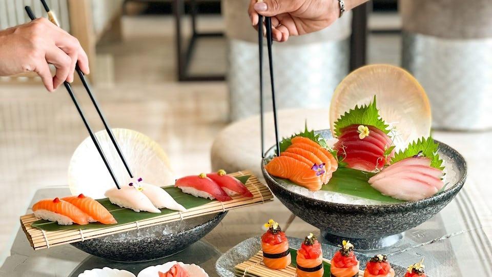 Japanese straw-fire cooking and sushi at Strawfire Abu Dhabi