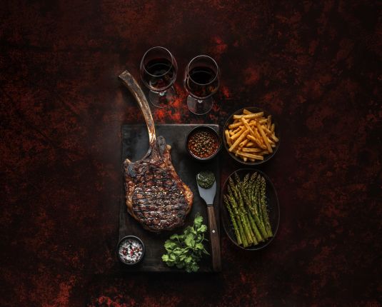 Tomahawk and premium steak cuts served at The Foundry Abu Dhabi