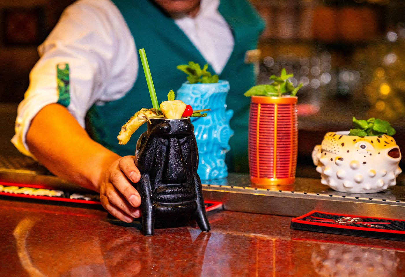 French-Polynesian dishes and tropical cocktails at Trader Vic's Abu Dhabi