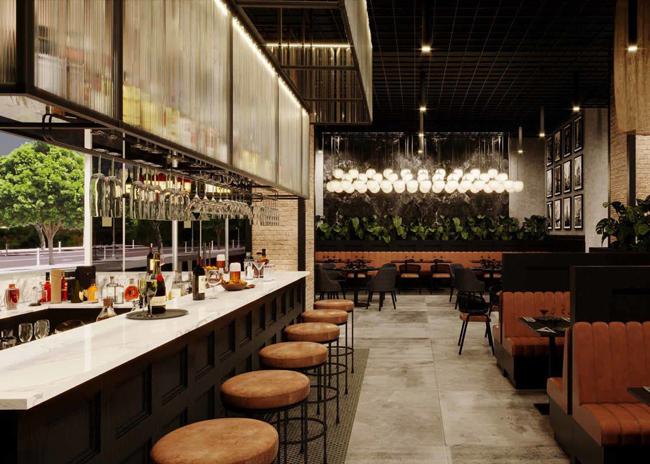 Weekend lunch and evening dining atmosphere at Brooklyn Chop House on Yas Island