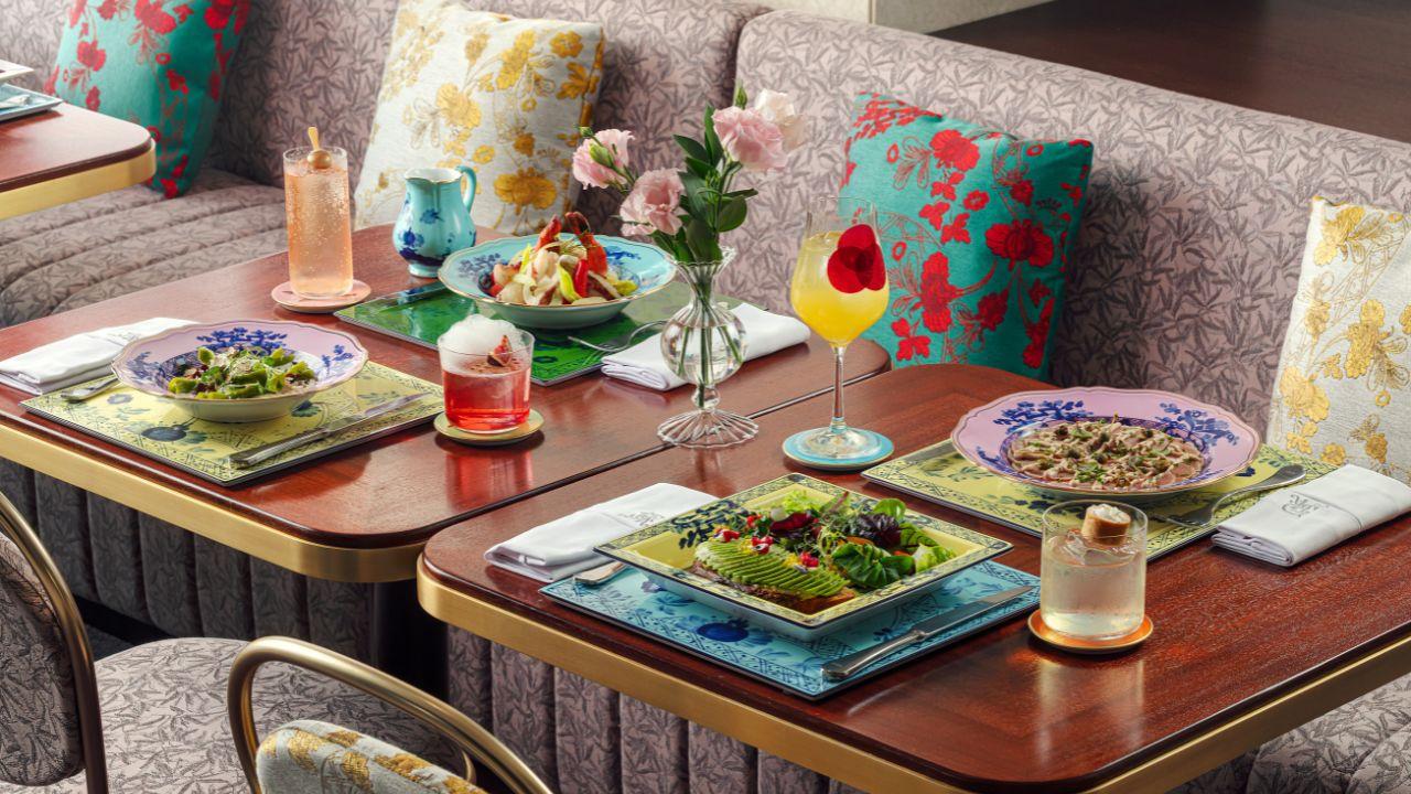 Saadiyat Island views and refined café setting at Café Ginori