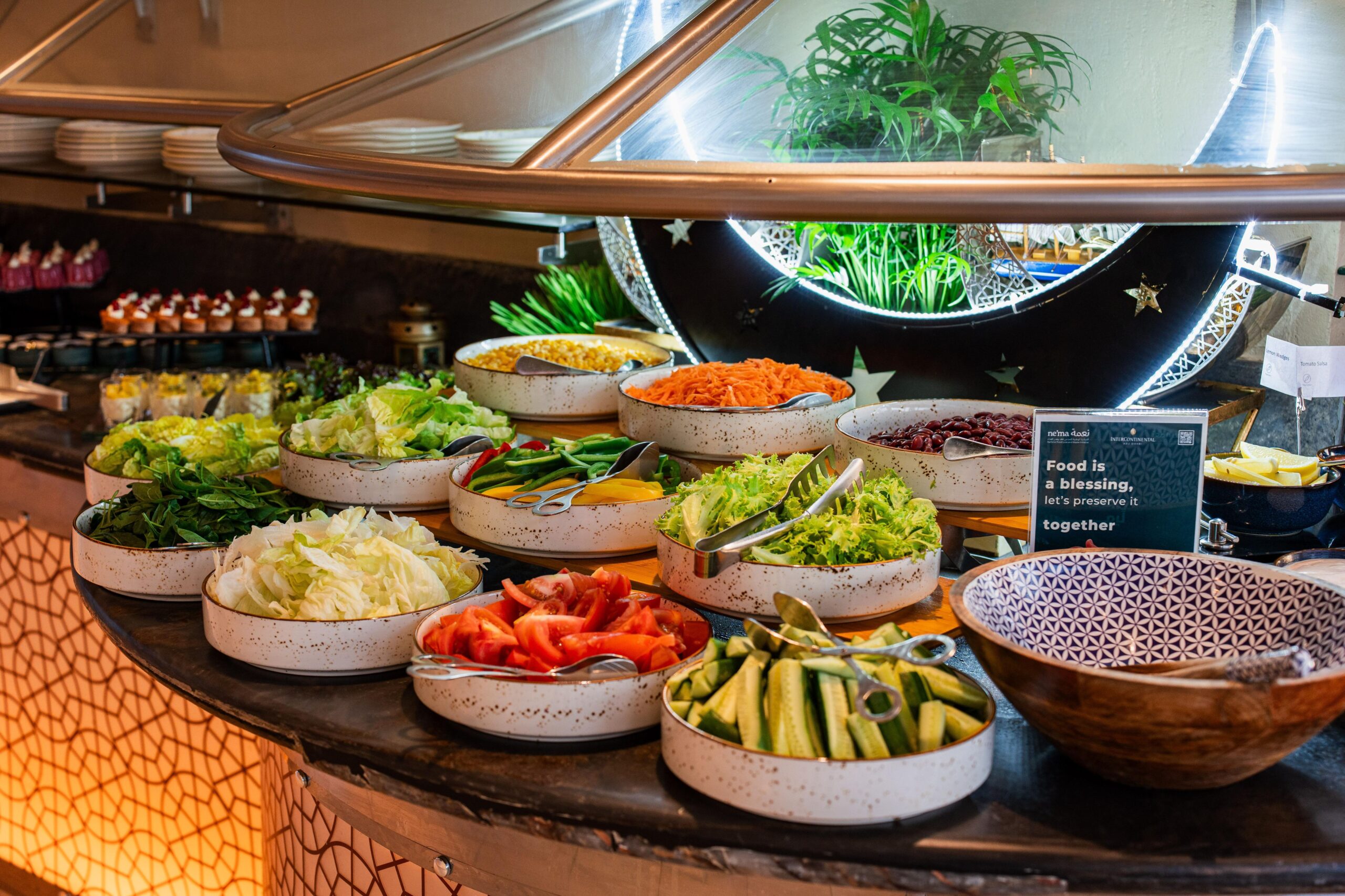 Salad, cheese and grill selections at Chamas Churrascaria & Bar