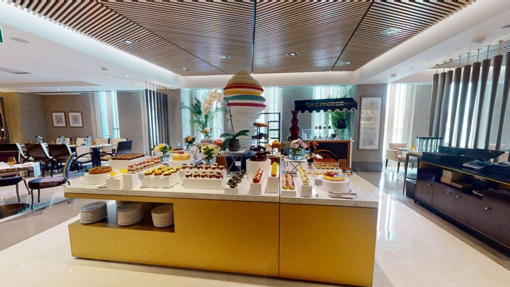 Dessert and pastry selection at Crust Four Seasons Hotel Abu Dhabi
