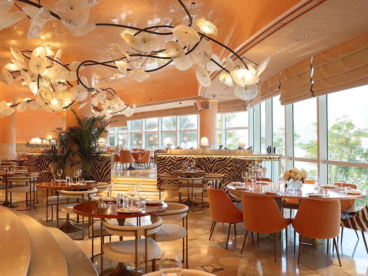 African glamour interiors and hand-blown glass at Flamingo Room by tashas The Galleria